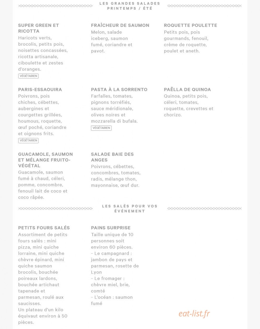 Eric kayser — carte page 3