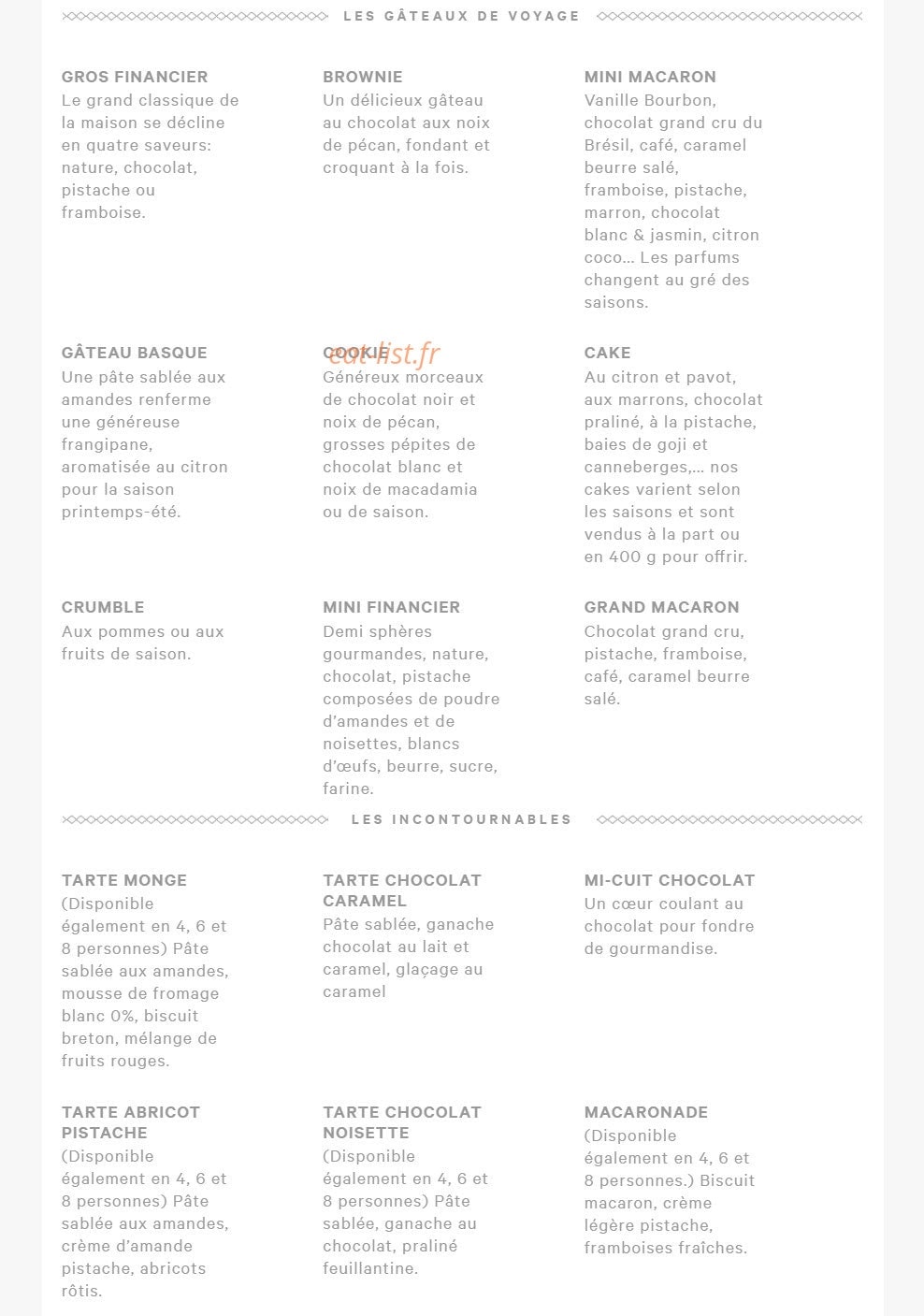 Eric kayser — carte page 4