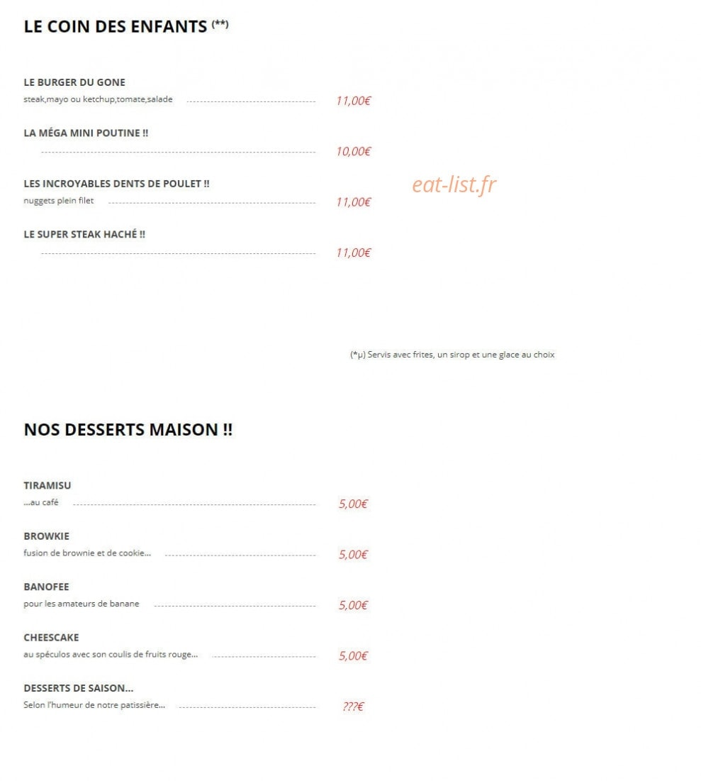 Frite Alors — carte page 3