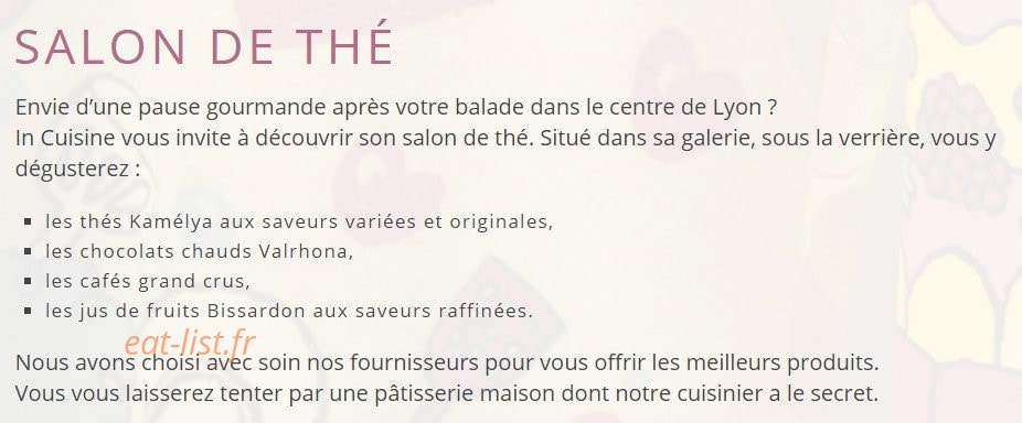 In Cuisine — carte page 2