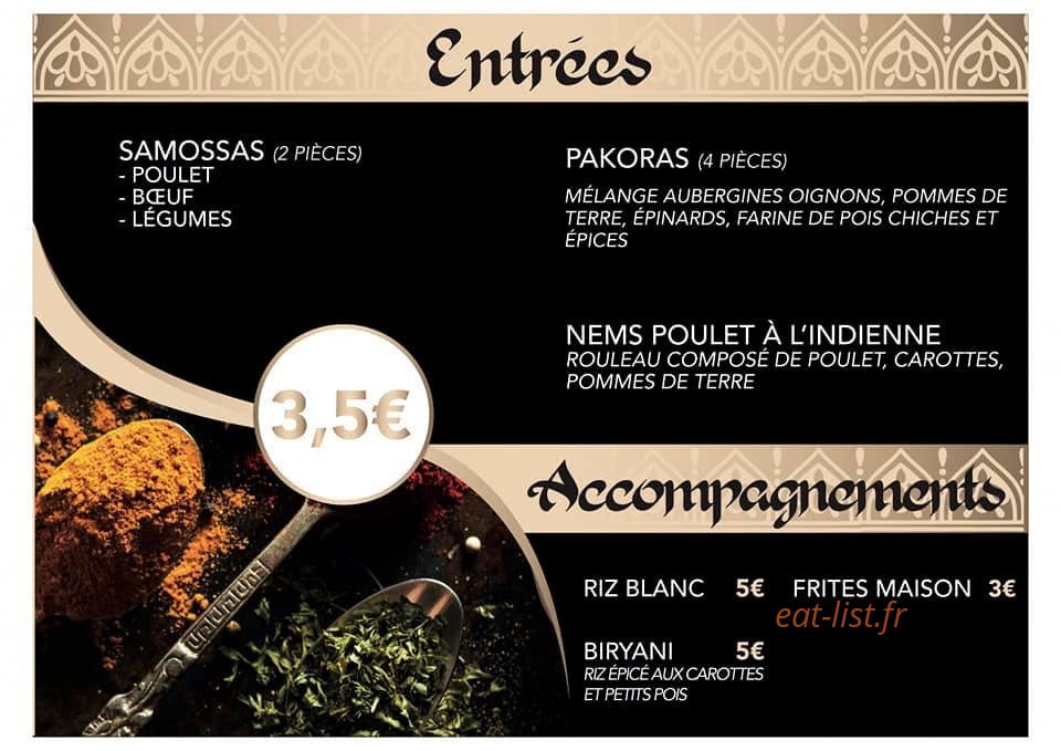 Indian Eats — carte page 2