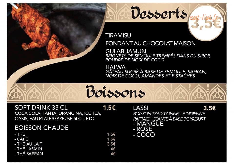 Indian Eats — carte page 6
