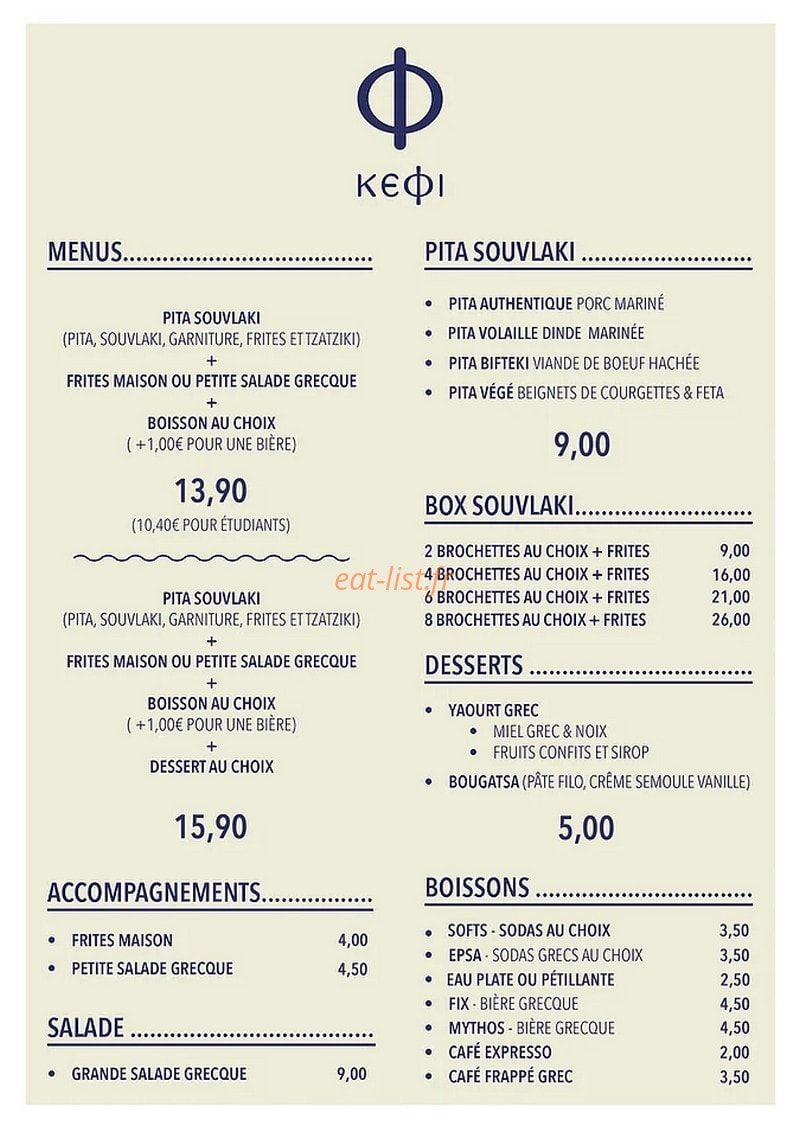 Kefi — carte page 1