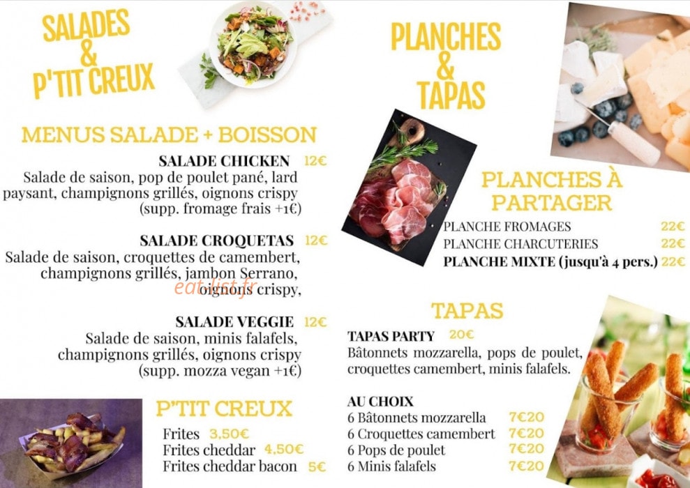 L Bar — carte page 1