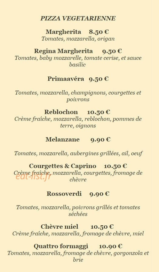 La Focaccia — carte page 3