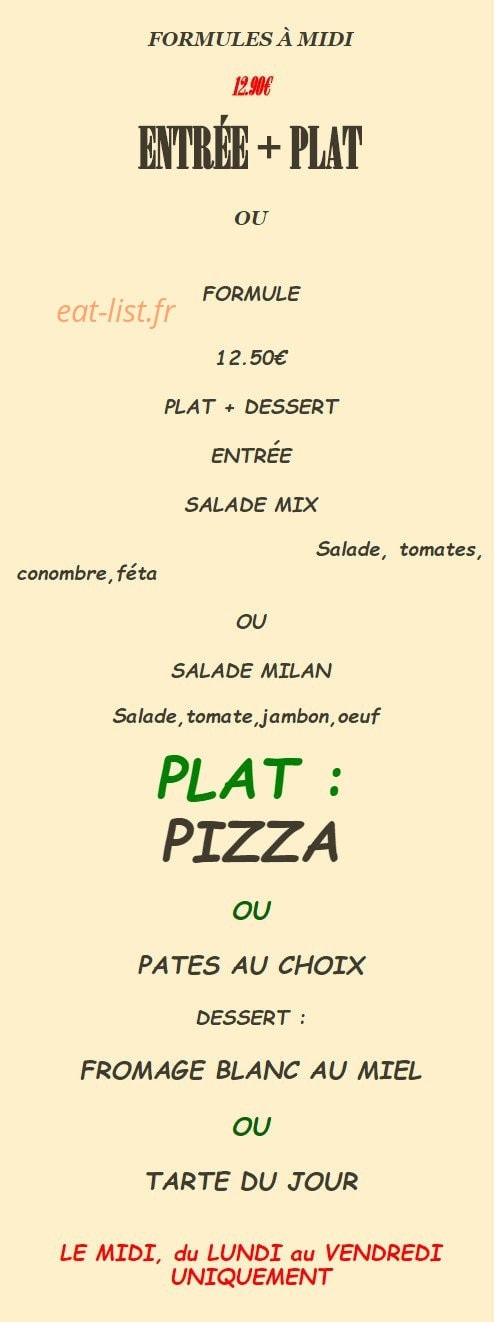 La Focaccia — carte page 5