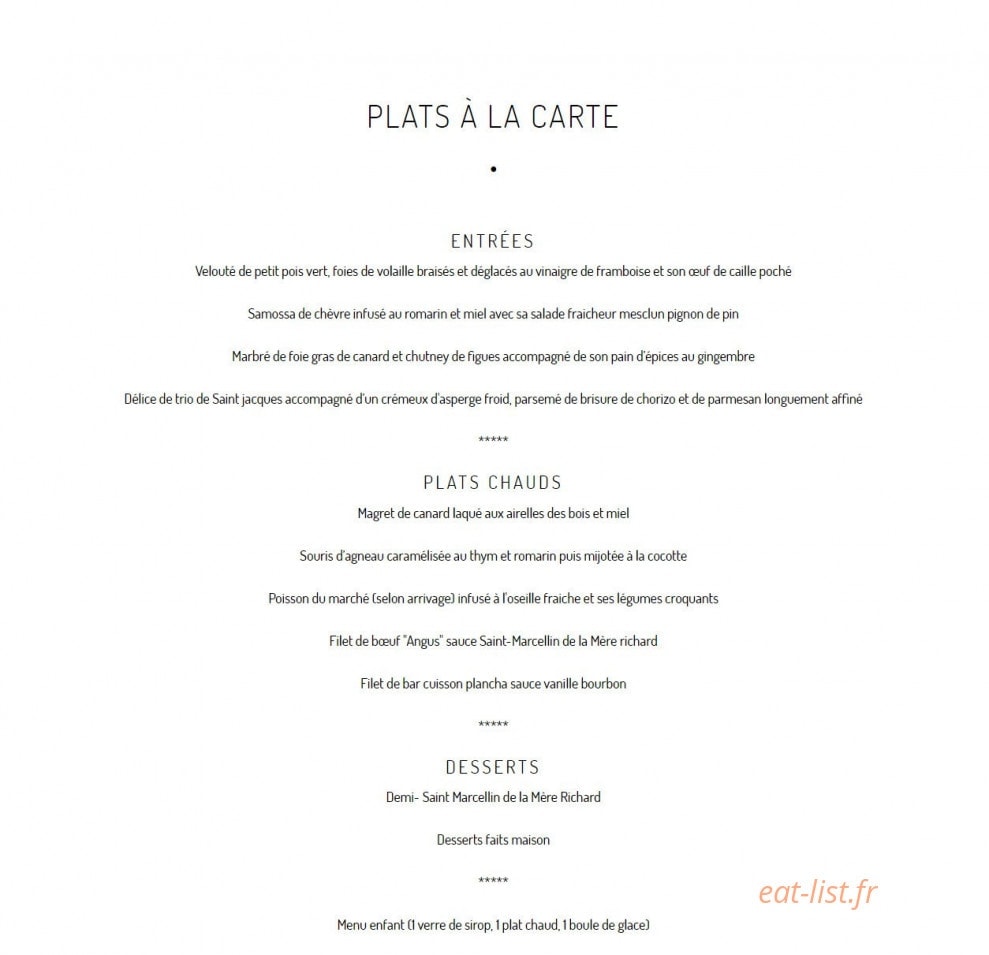 La Table d'Eugène — carte page 3