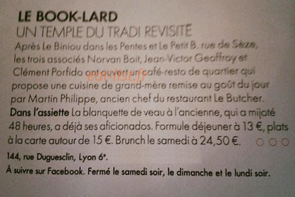 Le book-lard — carte page 1