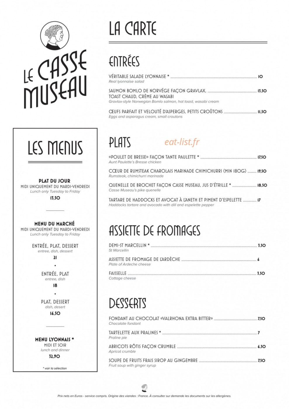 Le Casse Museau — carte page 1