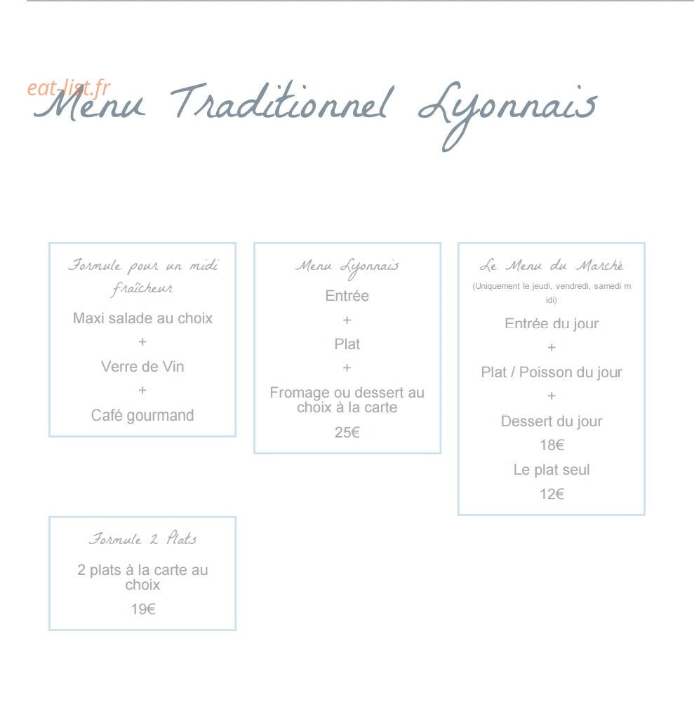 Le caveau des gourmands — carte page 1