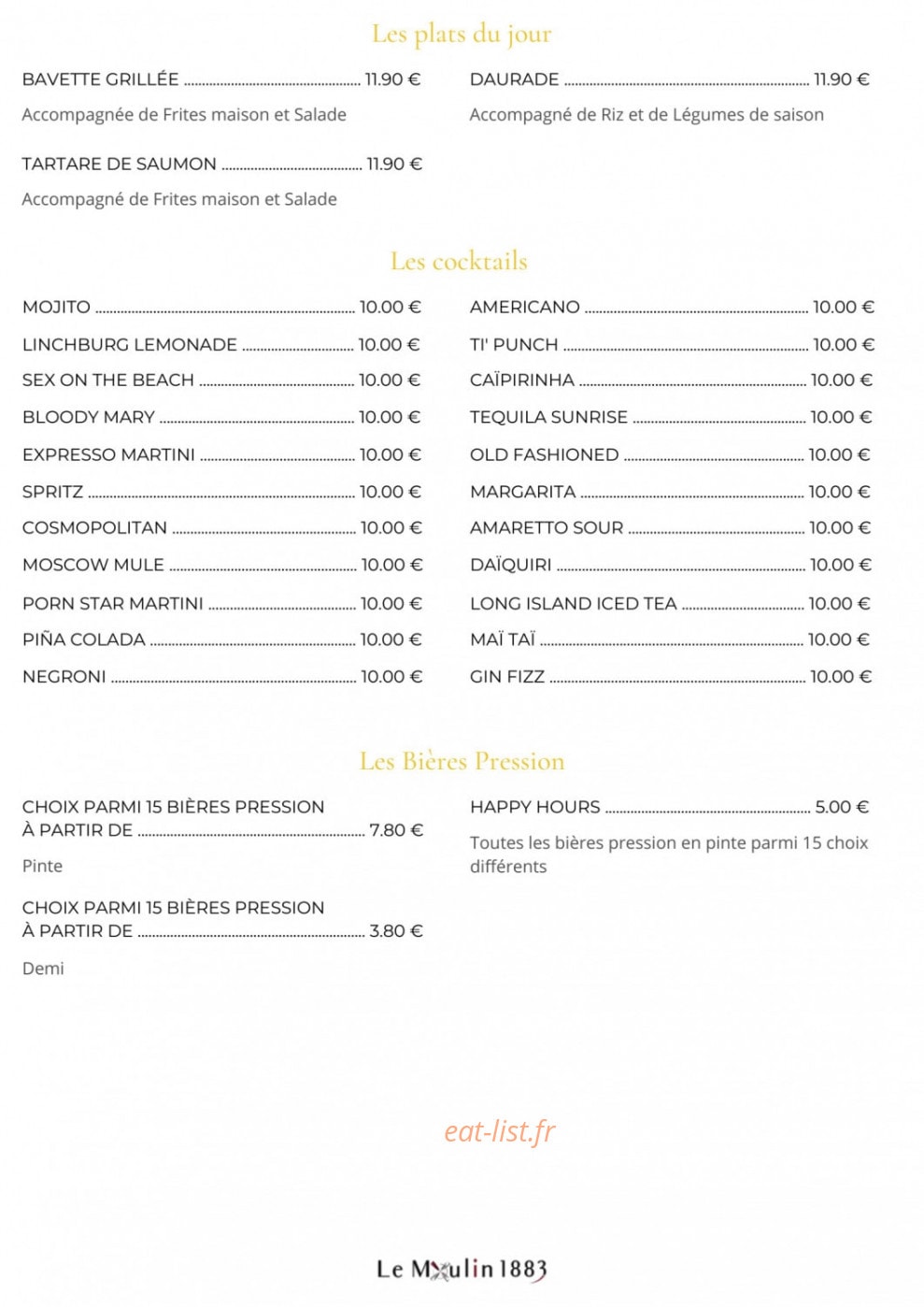 Le Moulin 1883 — carte page 2