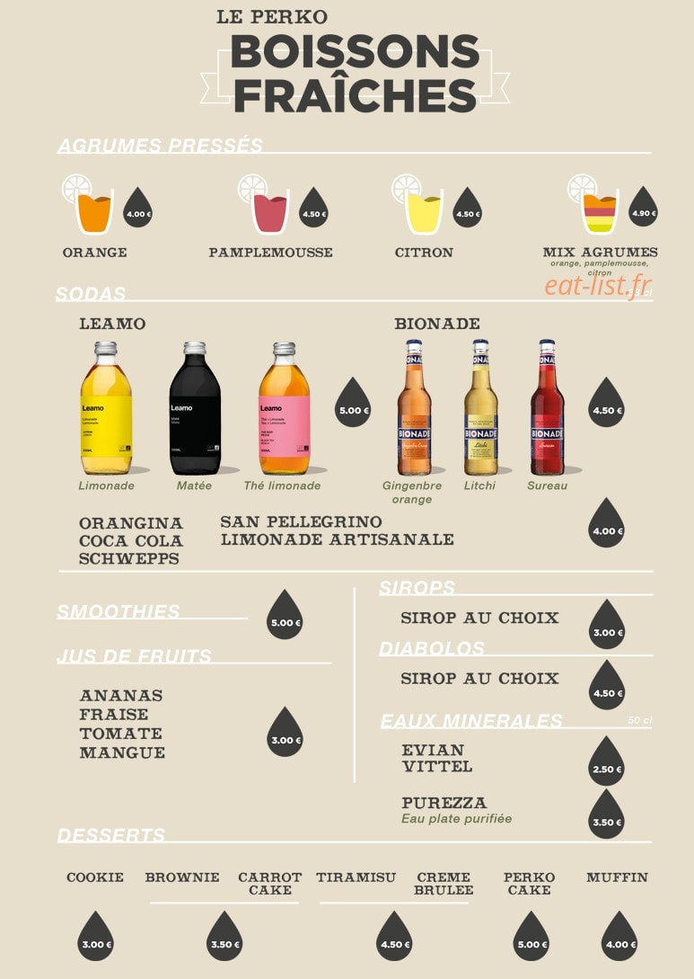 Le Perko Café — carte page 3