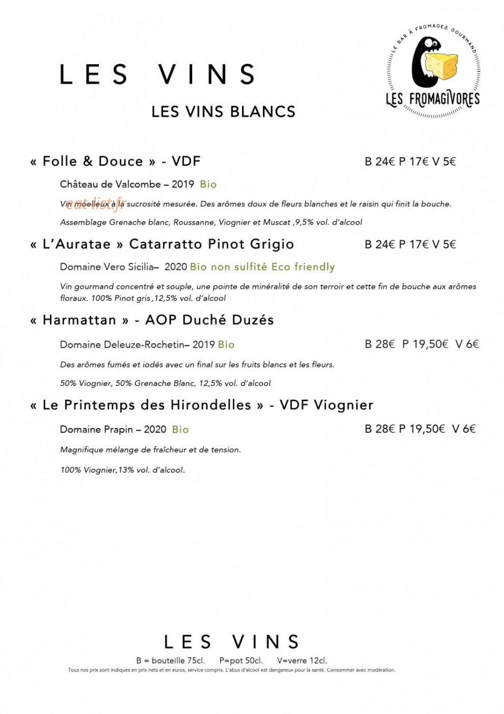 Les Fromagivores — carte page 6