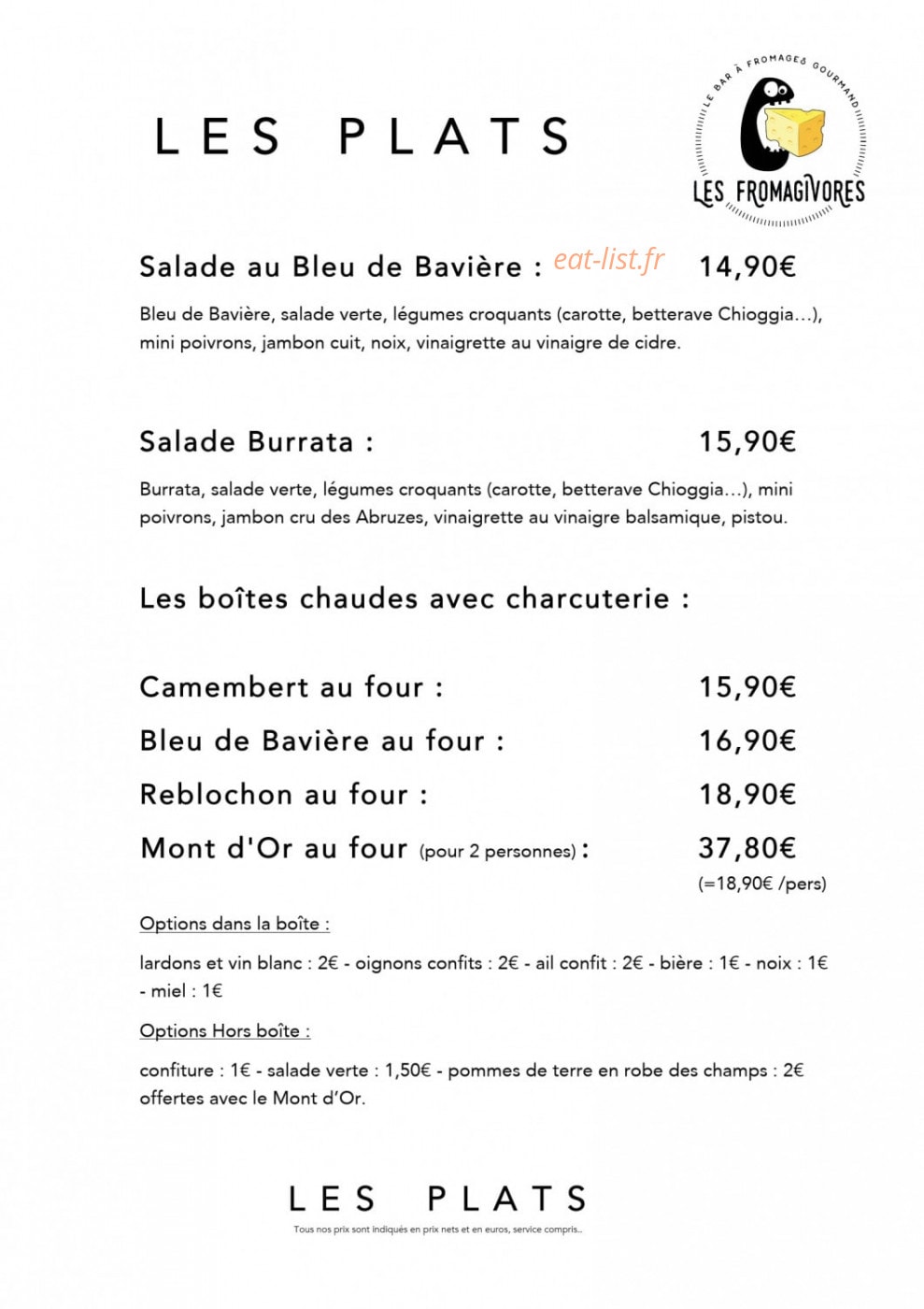 Les Fromagivores — carte page 3