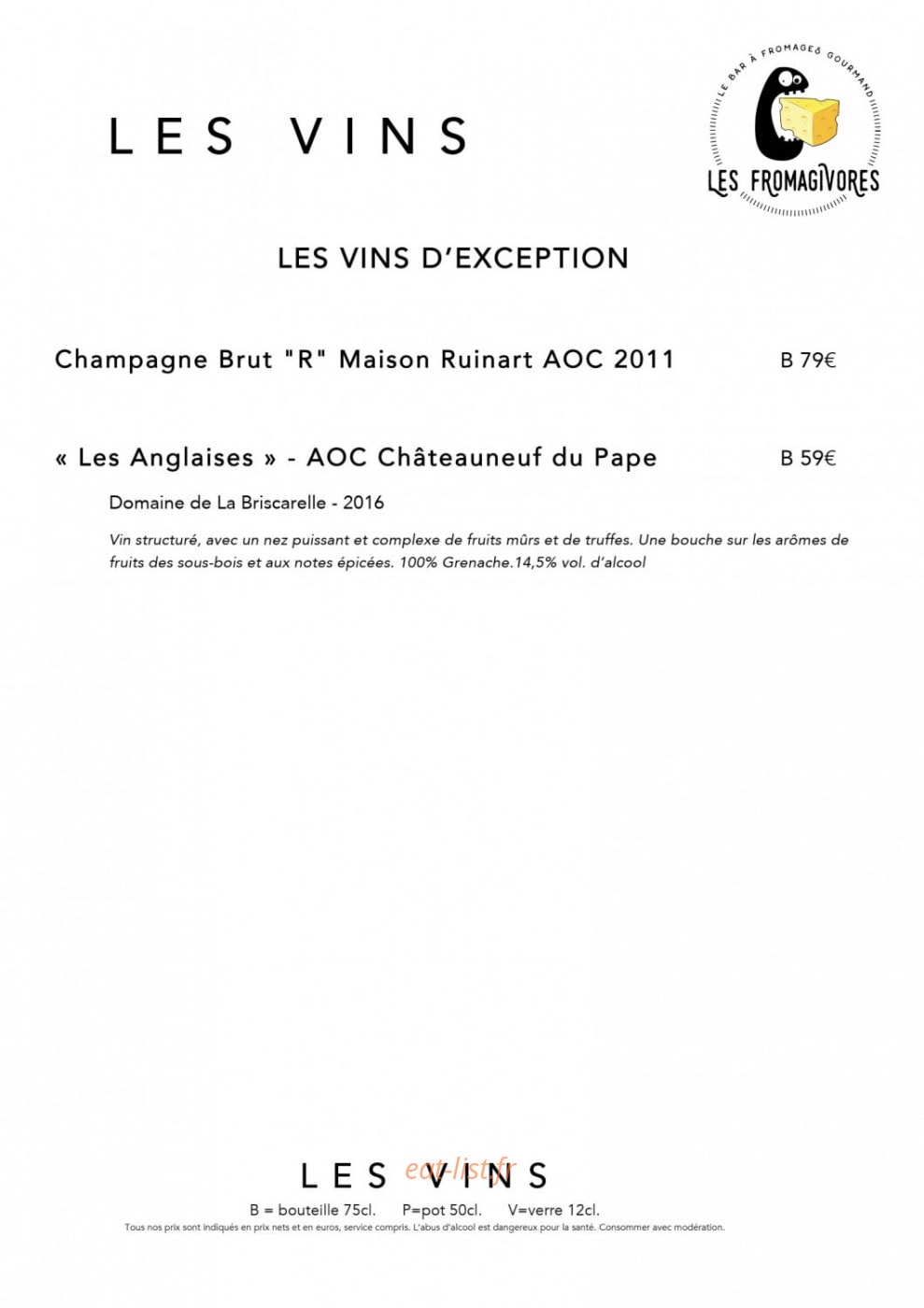 Les Fromagivores — carte page 7