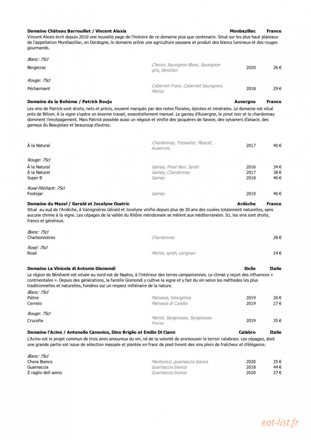 Little Yard — carte page 8