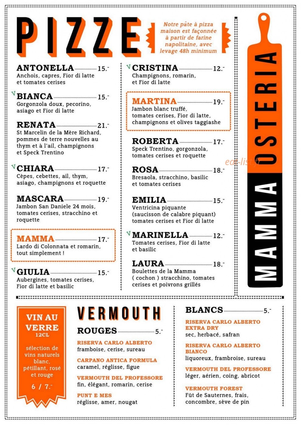 Mamma osteria — carte page 2