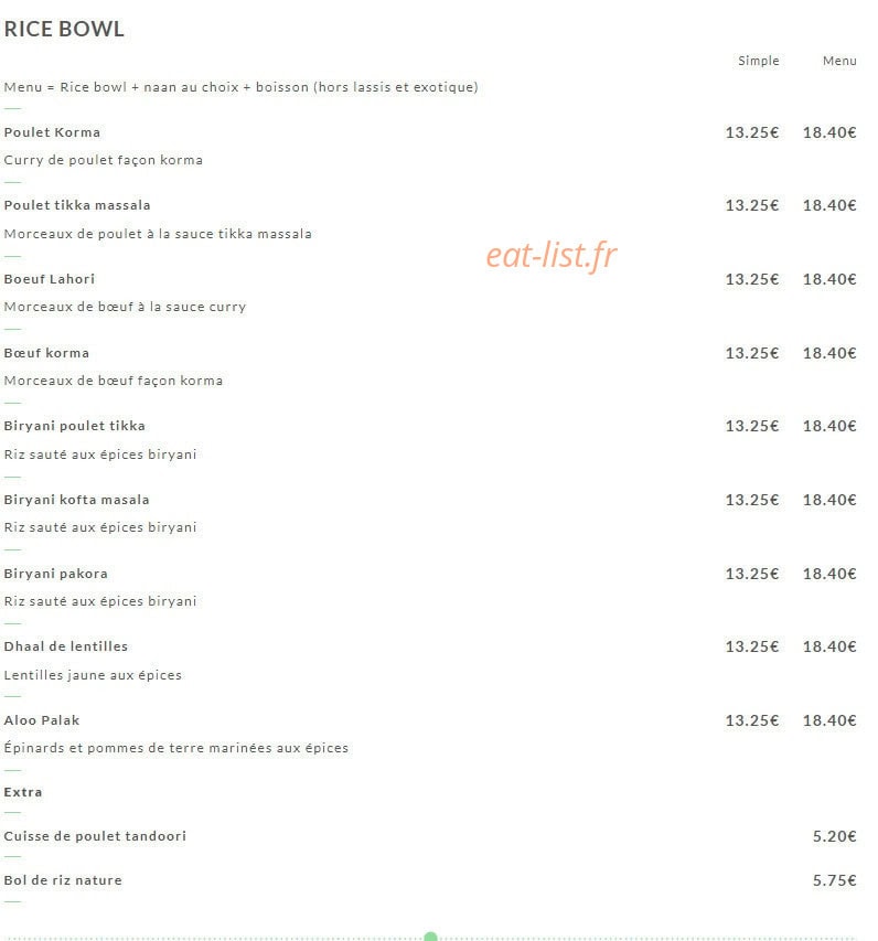 Naanwich'riz — carte page 3