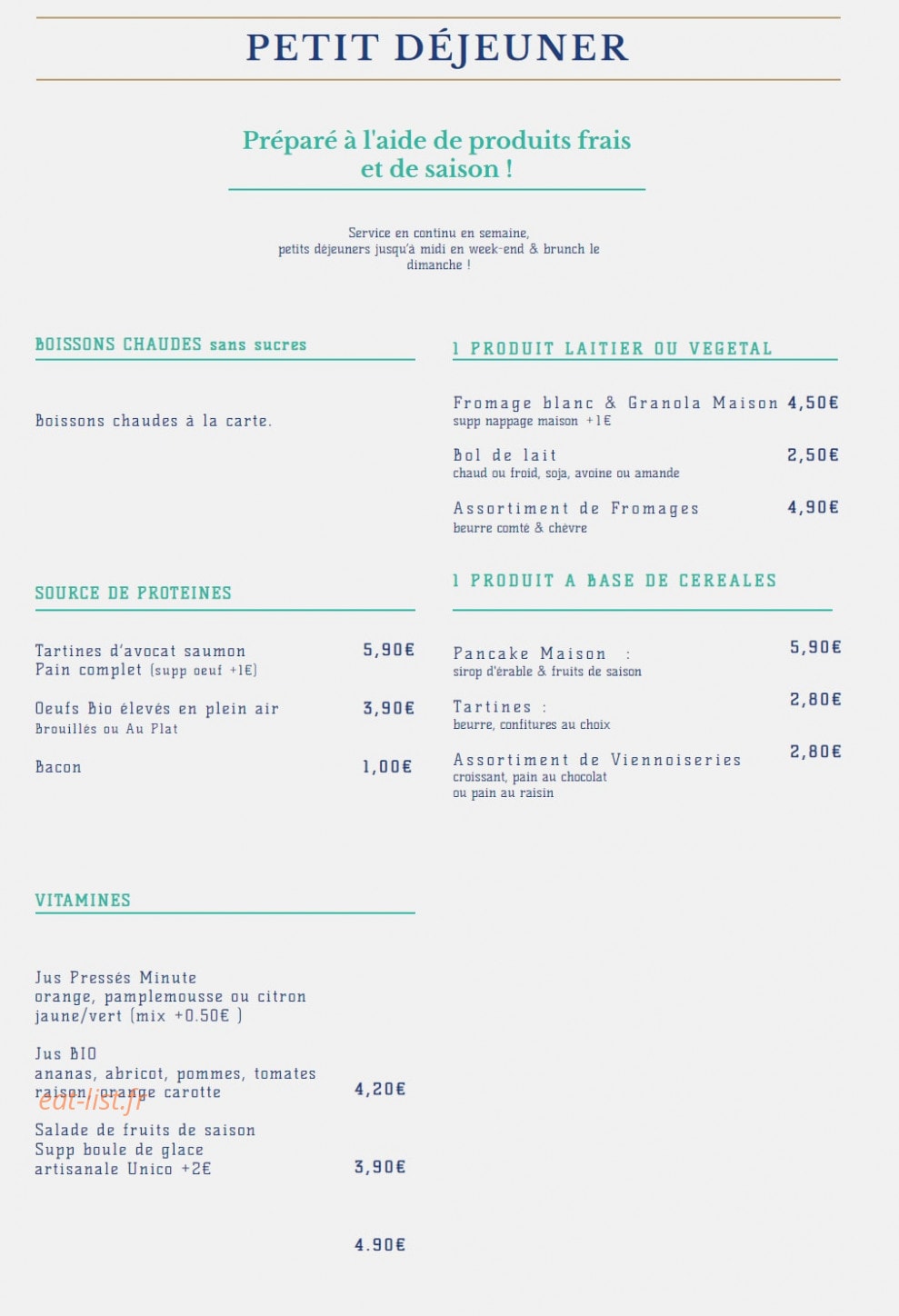 Nuage café — carte page 6