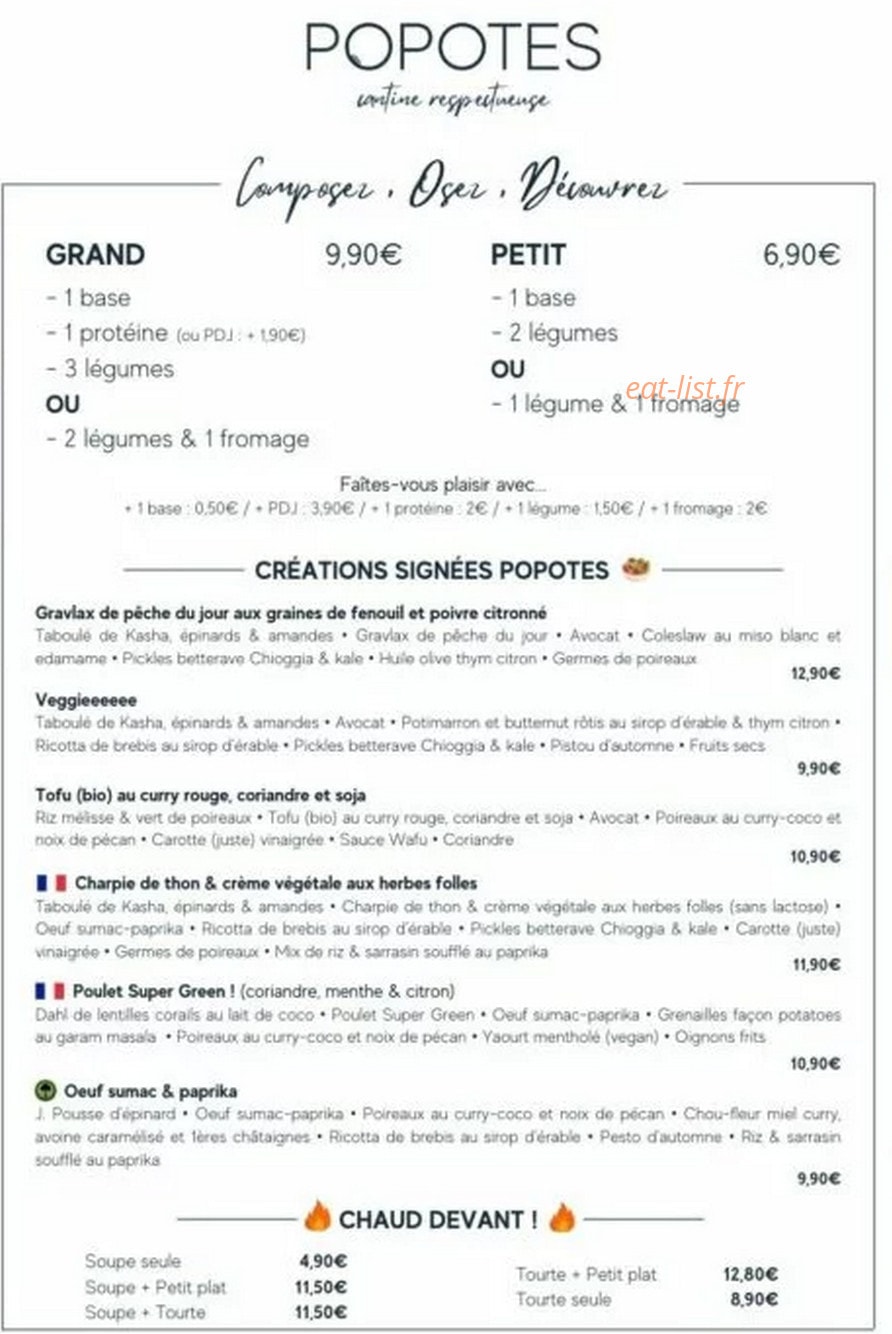 Popotes — carte page 1