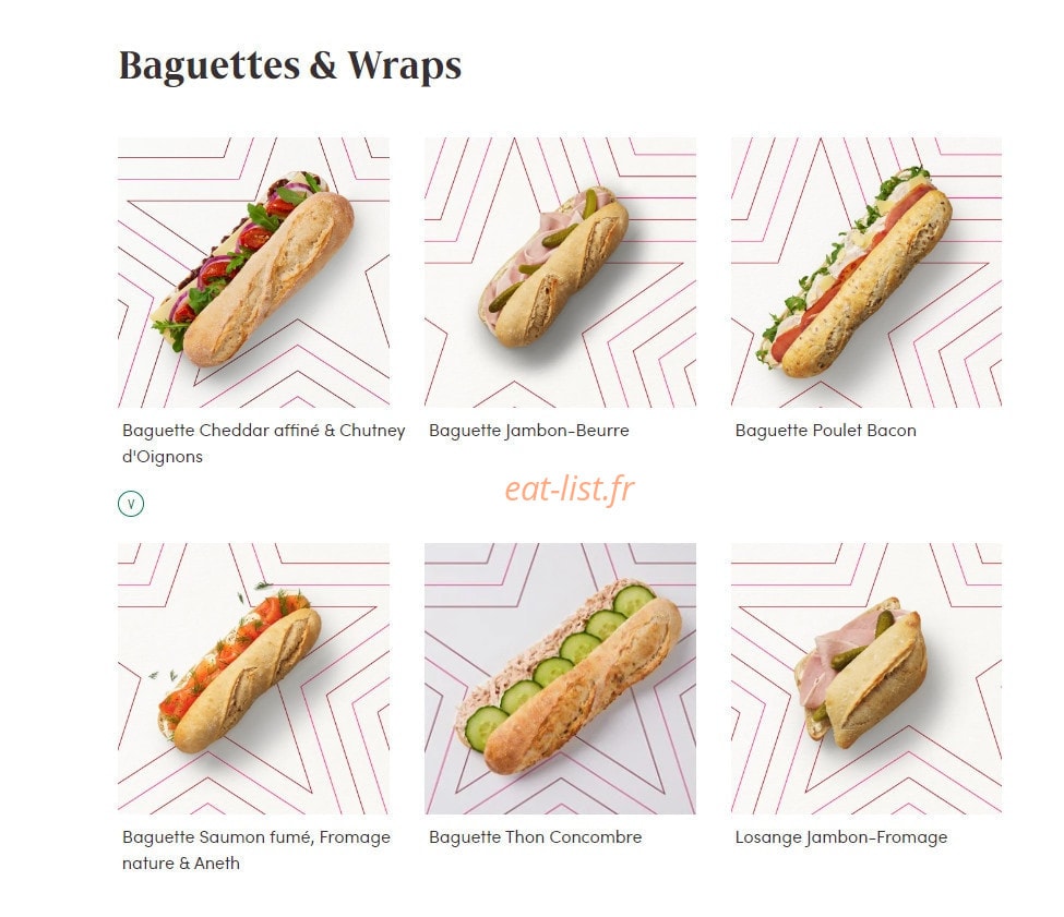 Pret A Manger — carte page 9