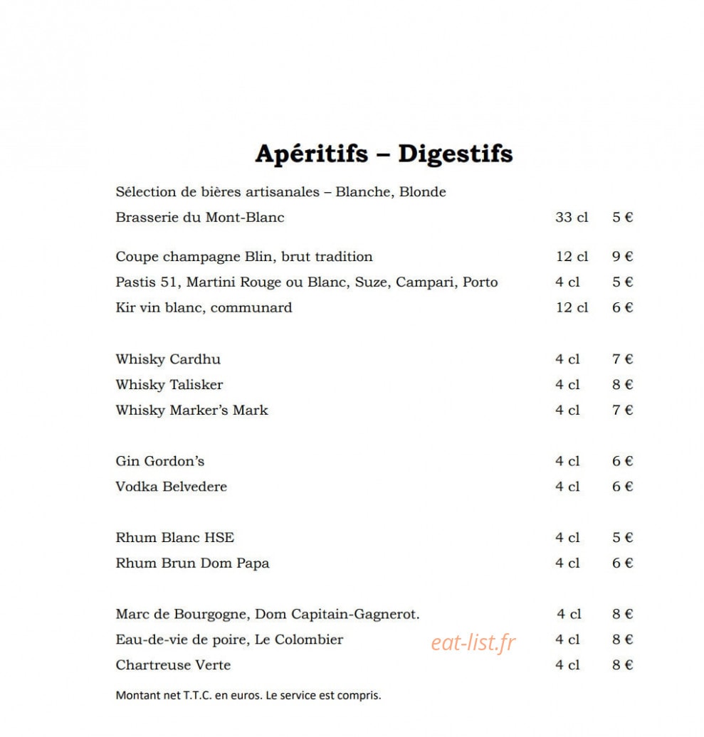 Restaurant Albert — carte page 6