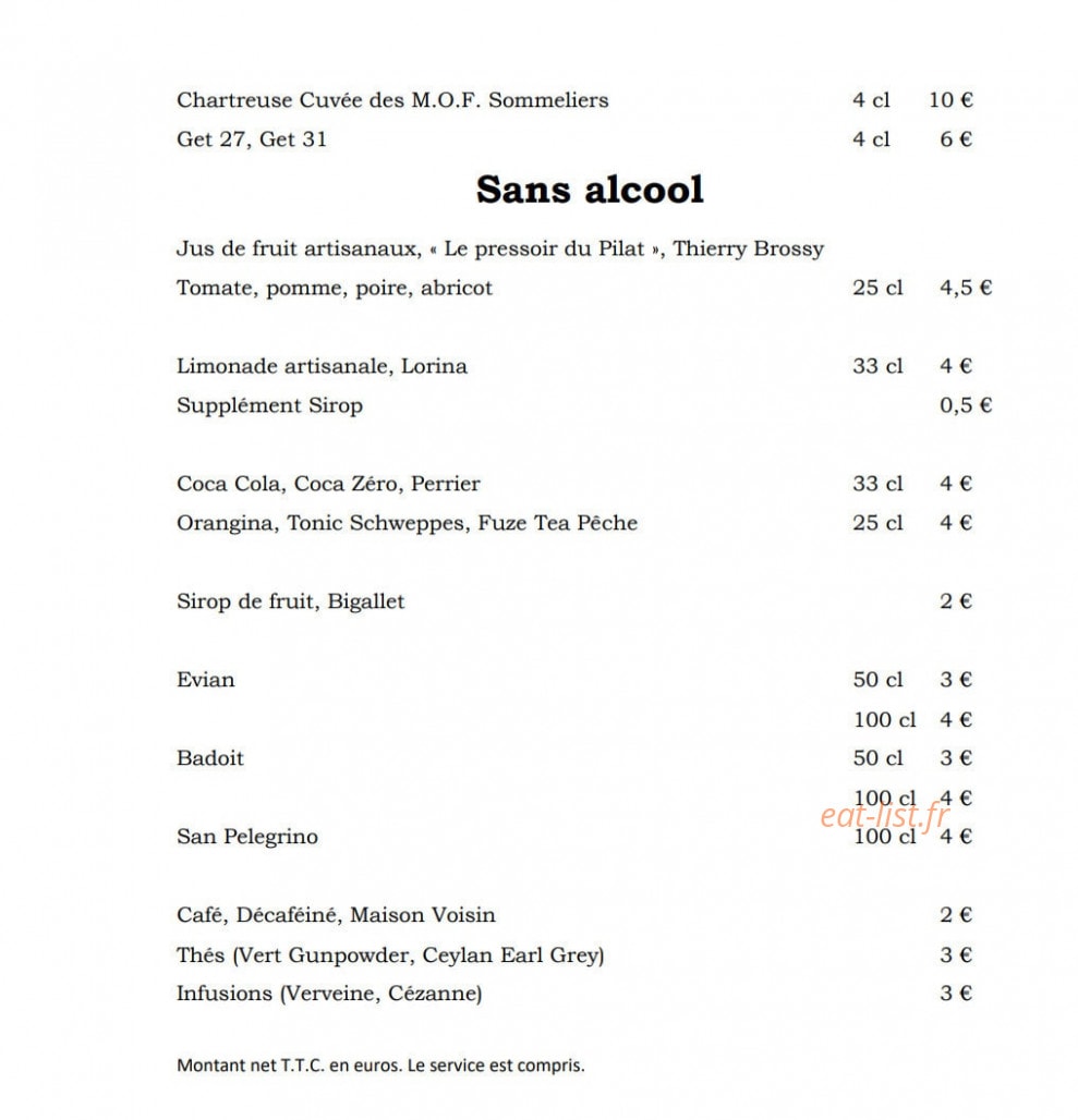 Restaurant Albert — carte page 7