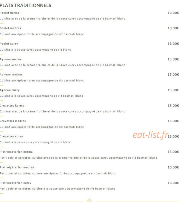Royal Tandoori — carte page 5