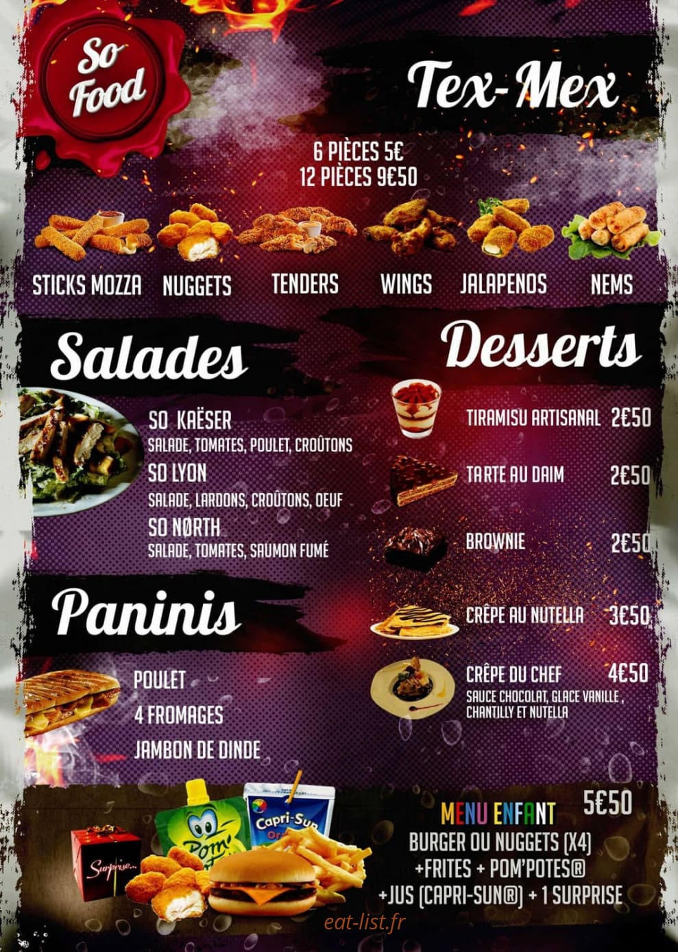 So Food — carte page 4