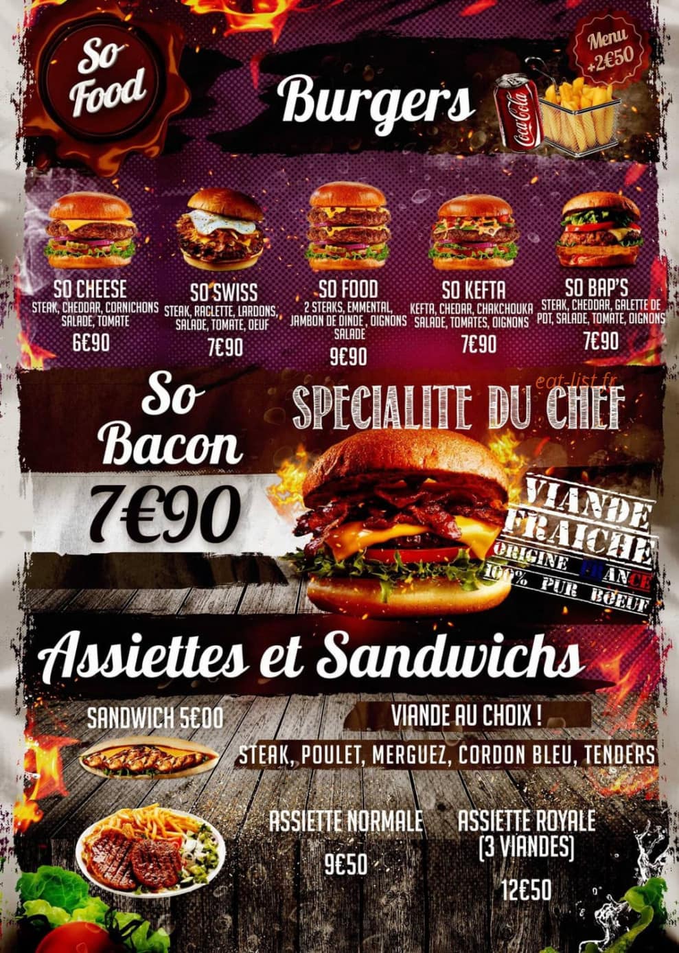 So Food — carte page 2