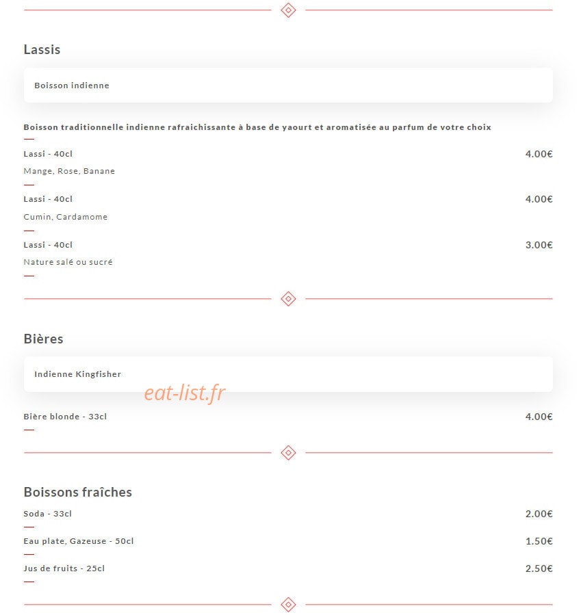 Tandoor — carte page 7