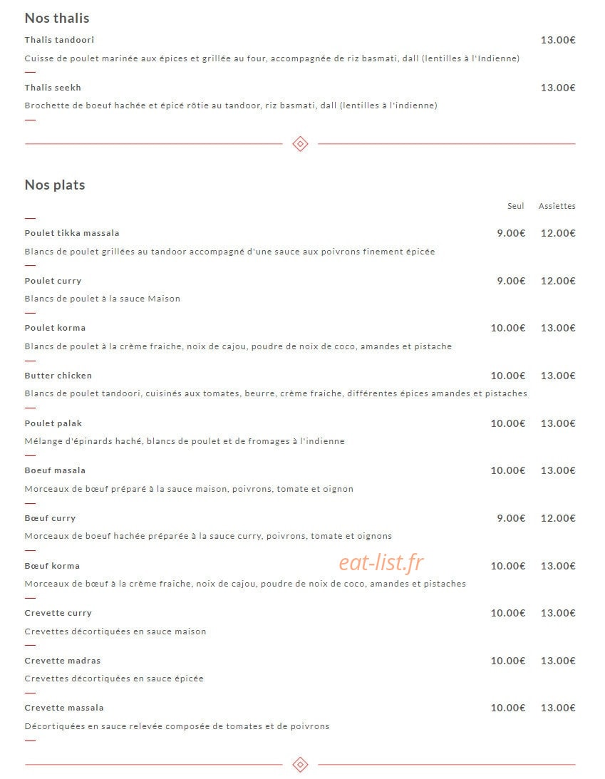 Tandoor — carte page 4