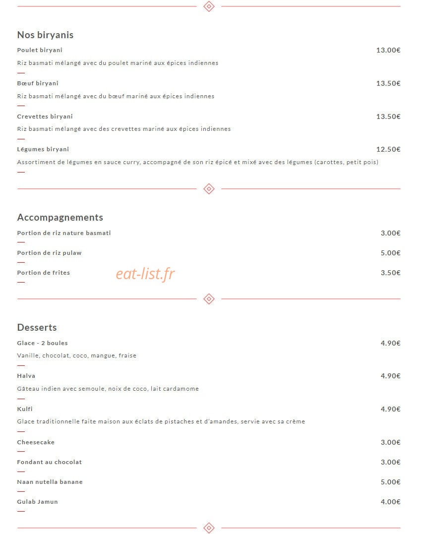 Tandoor — carte page 6