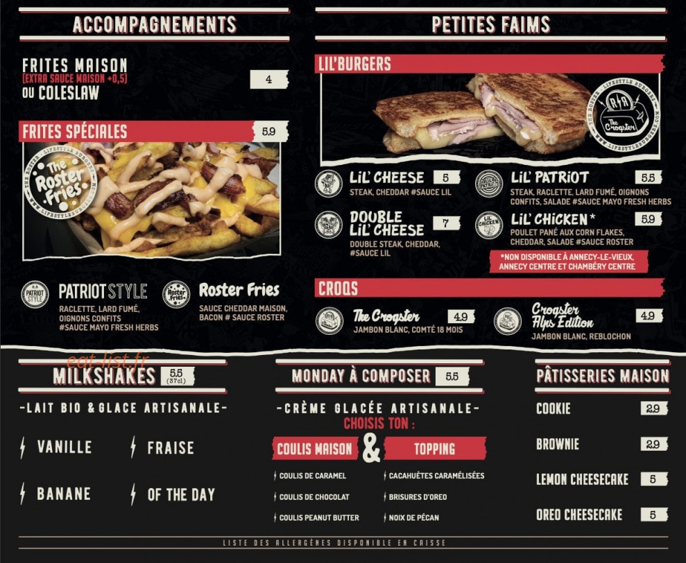 The Roster — carte page 2