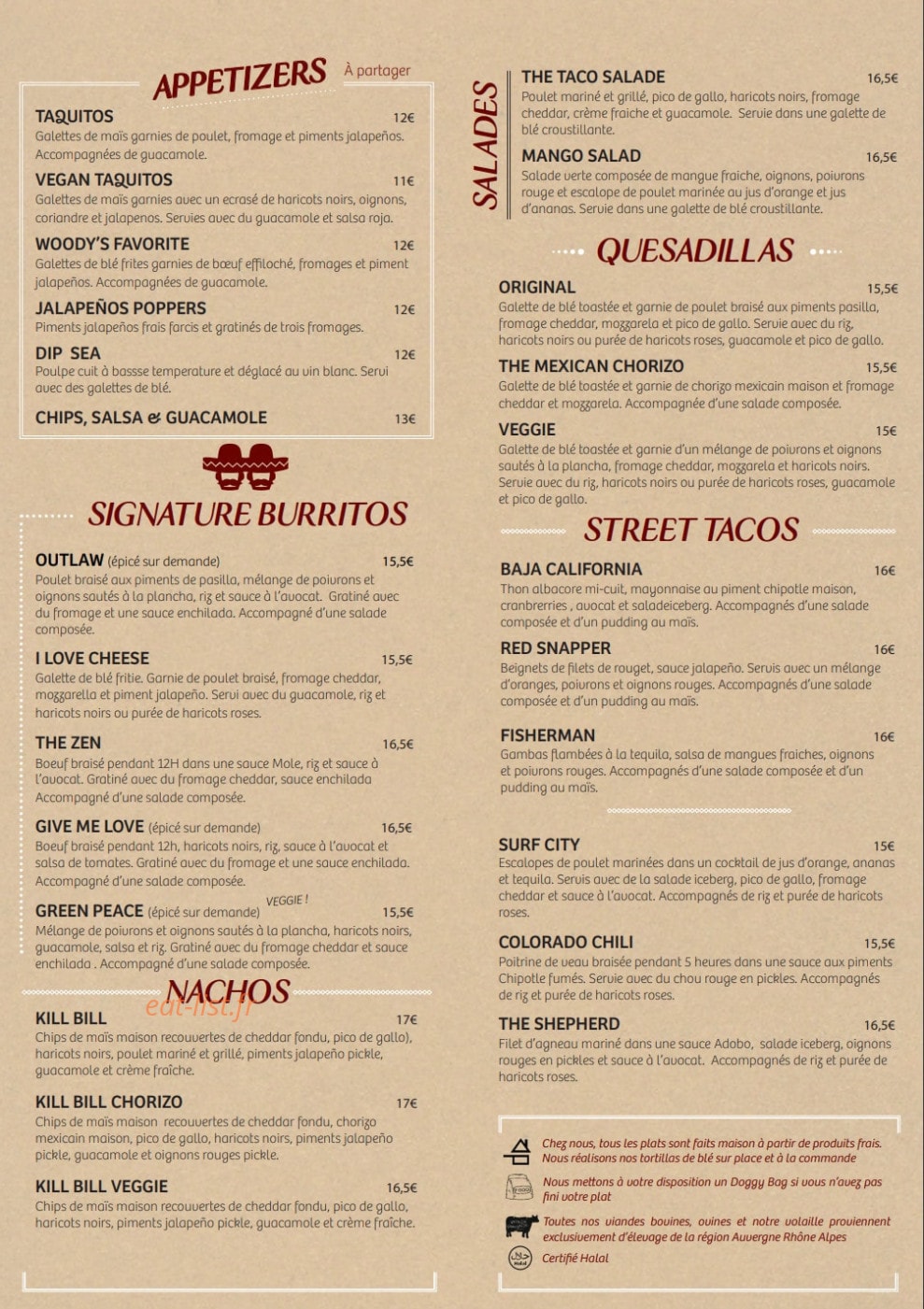 Two Amigos — carte page 2