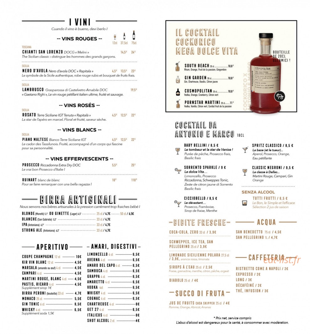 Antonio & Marco — carte page 2