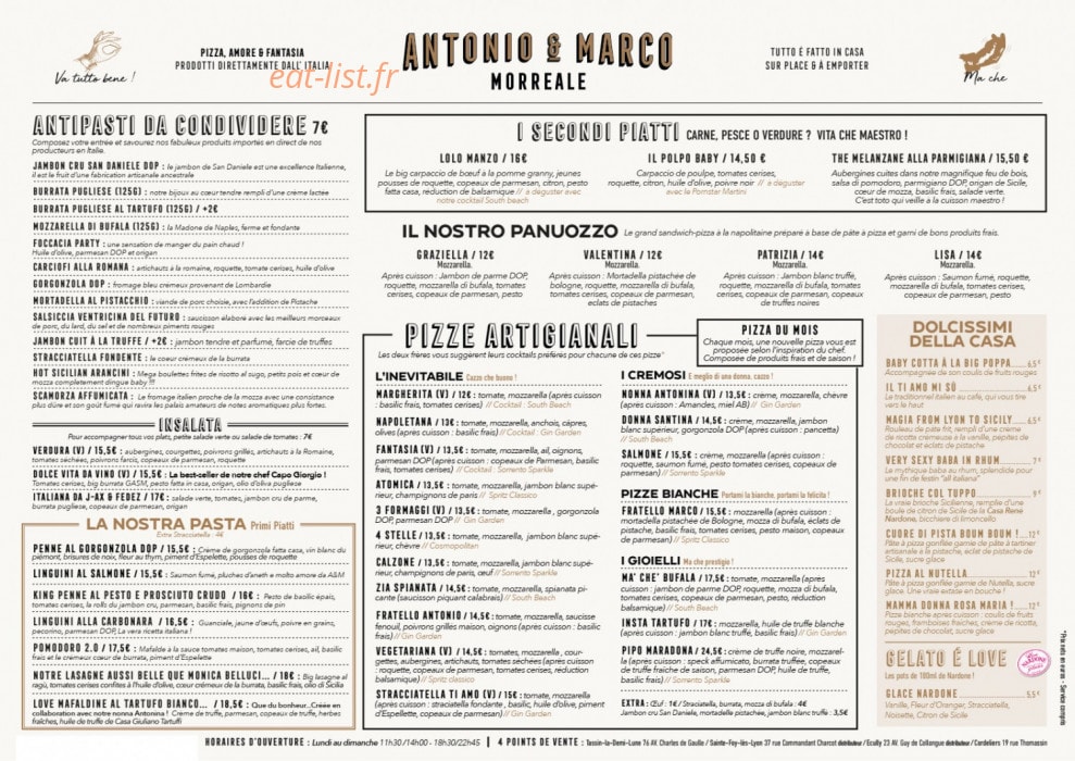 Antonio & Marco — carte page 1