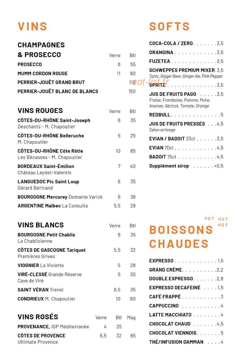 Bar Justin — carte page 3