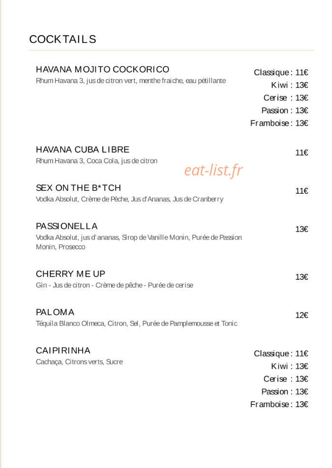 Bar Justin — carte page 4