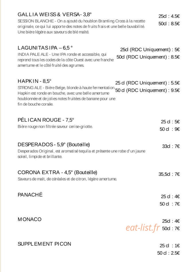 Bar Justin — carte page 6
