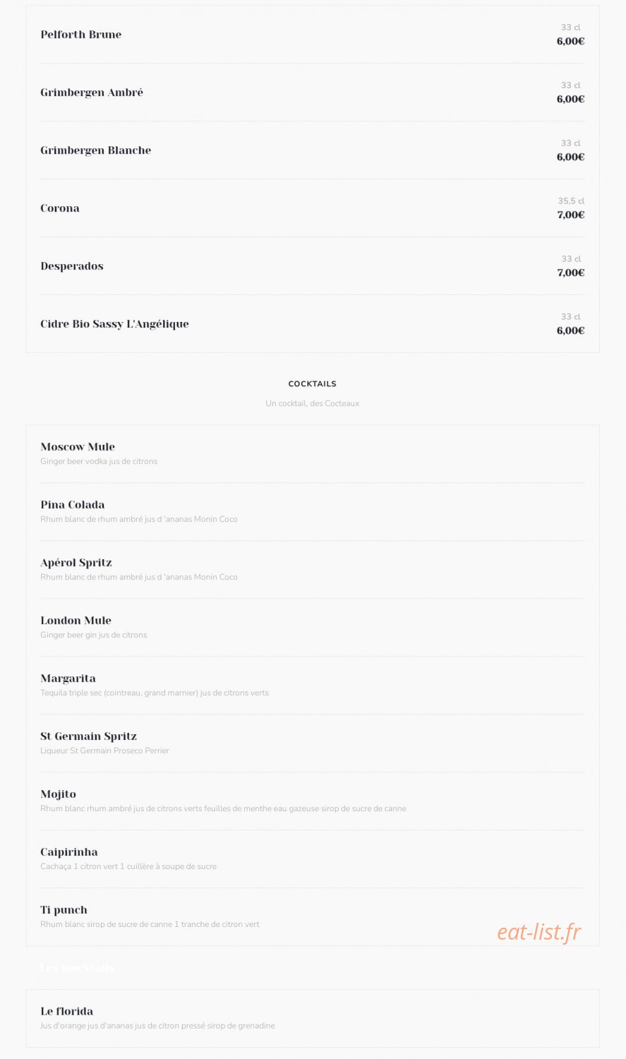 Belles Saisons — carte page 4