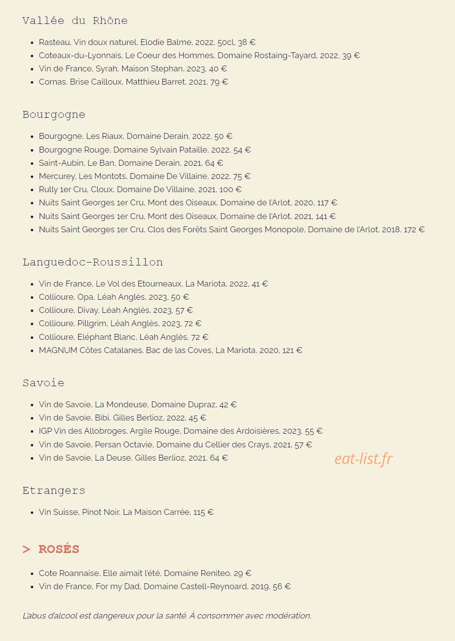 Bistrot Compa — carte page 8