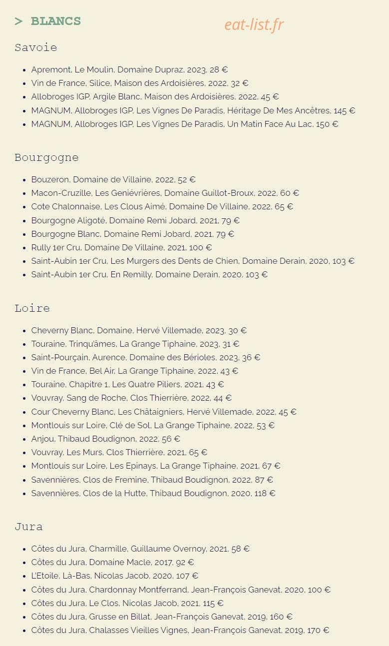 Bistrot Compa — carte page 5