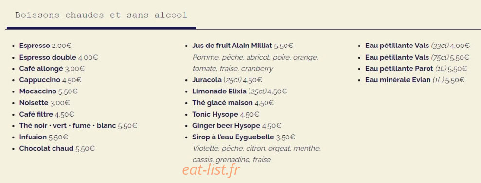 Bistrot Compa — carte page 2