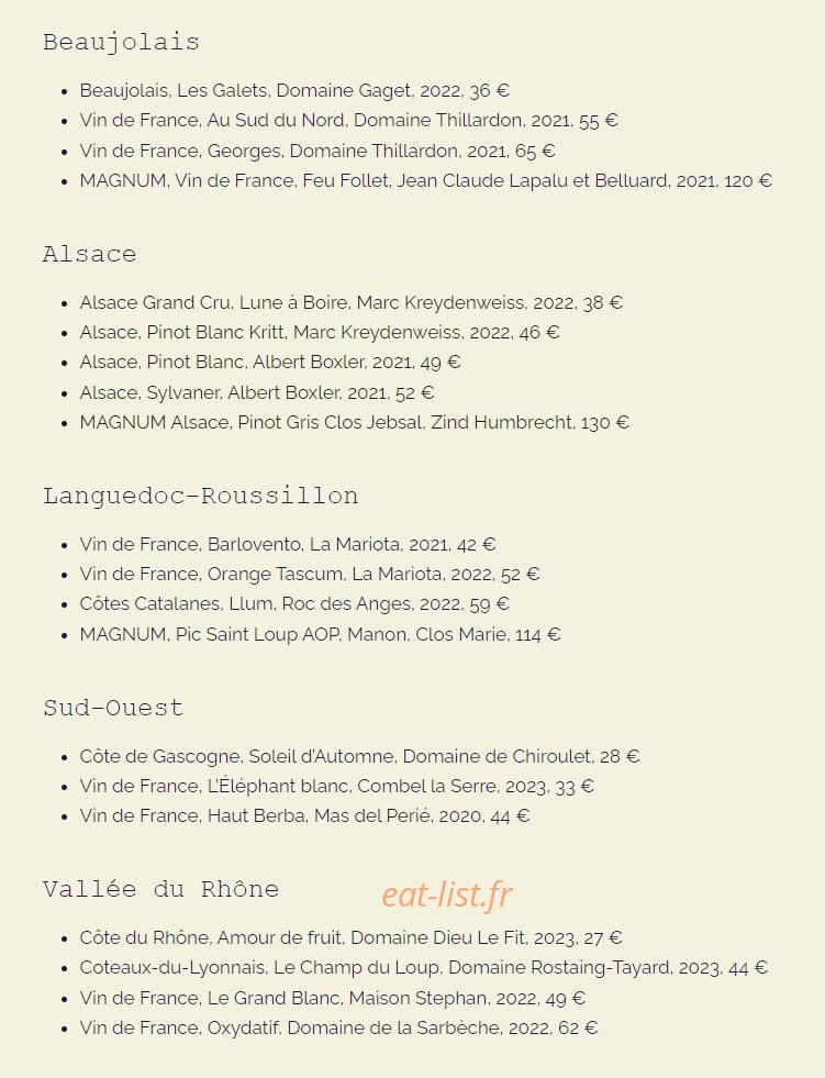 Bistrot Compa — carte page 6