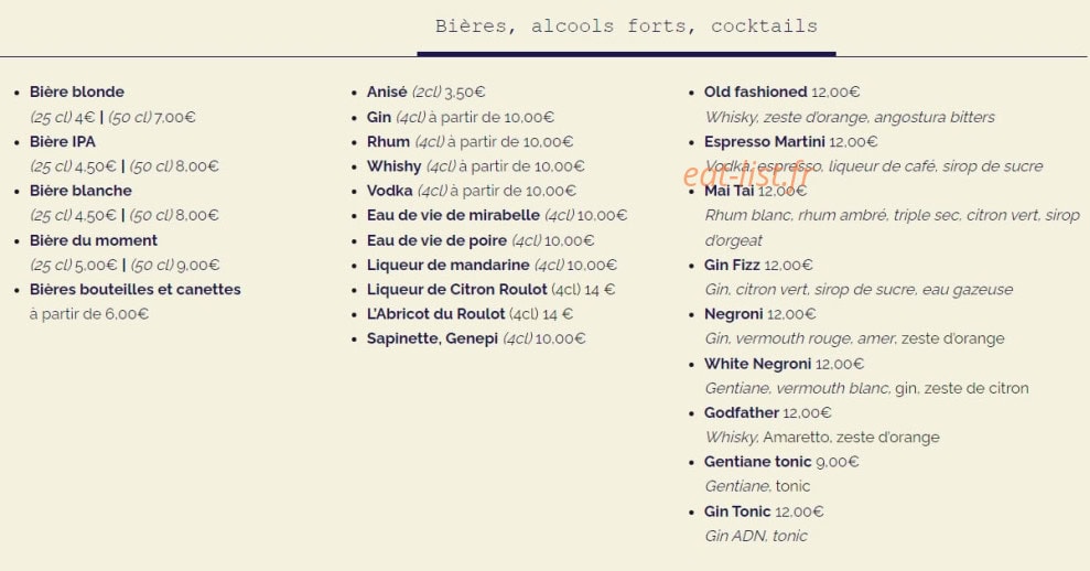 Bistrot Compa — carte page 3