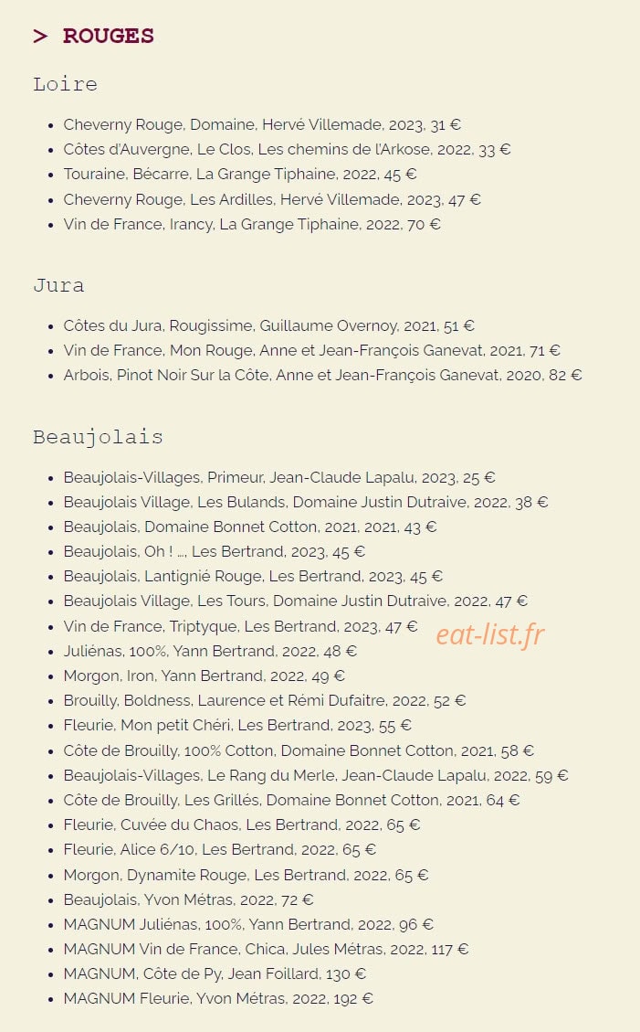 Bistrot Compa — carte page 7