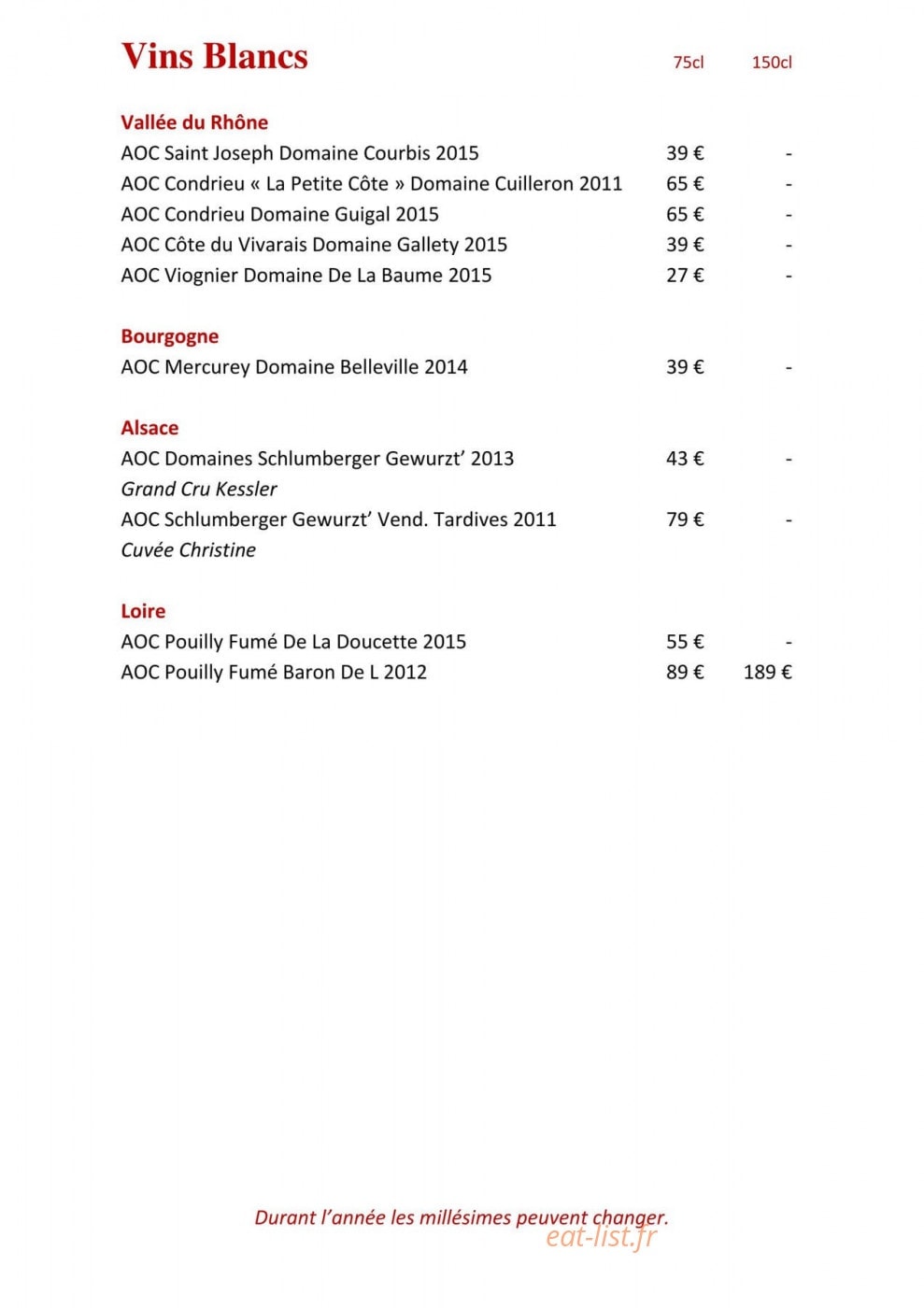 Bouchon Comptoir Brune — carte page 5