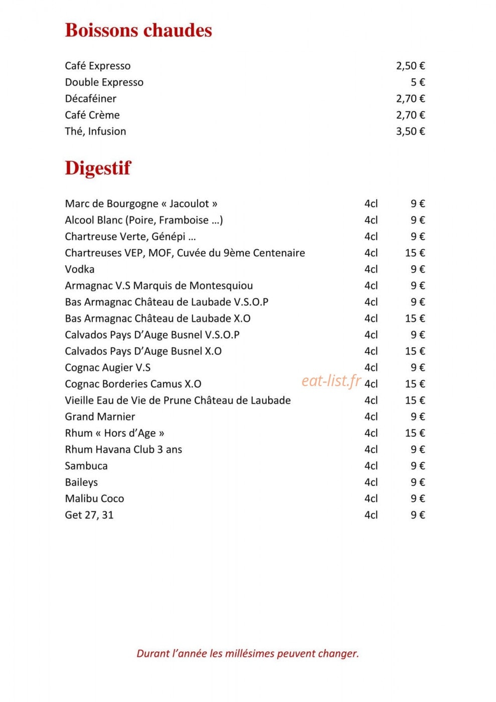 Bouchon Comptoir Brune — carte page 6