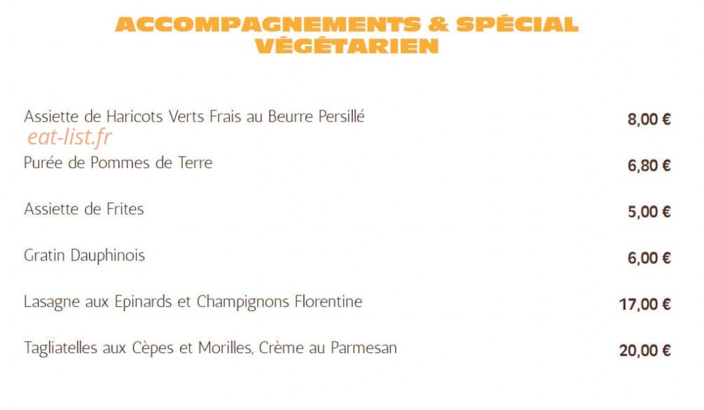 Brasserie Georges — carte page 4